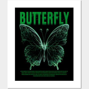 Green Butterly Posters and Art